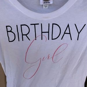 Birthday girl white crewneck tee